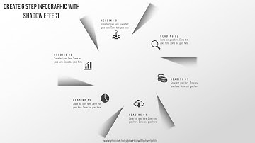 27.Create 6 Step Infographic with shadow effect|Powerpoint Infographics|Graphic Design|Free Template