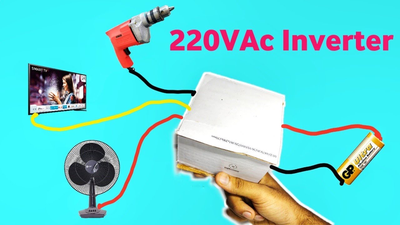 How To Make mini portable Simple Power Inverter 12V To 220V At home ...