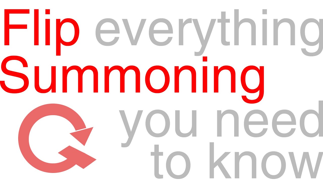 Yugioh How to Flip Summon Yugioh Rulebook YouTube