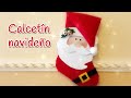 Manualidades para Navidad: CALCETIN navideño (bota) SIN COSER - Innova Manualidades