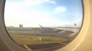 Start of Auckland Airport New Zealand with Emirates A380 flight EK435