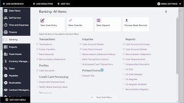 Customising MYOB Advanced Workspace
