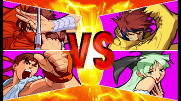 Marvel vs Capcom 1 ( Arcade ) - Ryu / Strider Hiryu Playthrough ( July 1, 2018 )