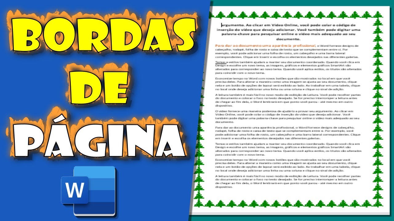 Bordas da Página no Word 2013 - YouTube