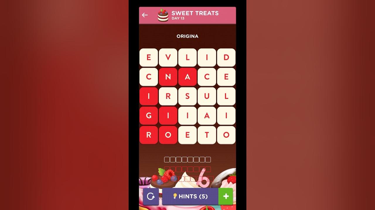 Wordbrain 2 Sweet Treats Event April 23 2021 Wordbrain 2 Sweet Treats