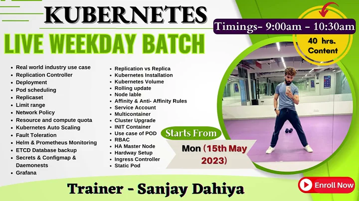 Kubernetes Live Weekdays Batch | Kubernetes Live Corporate Training | By Sanjay Dahiya | #kubernetes