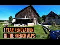 1 year renovation timelapse  un appartement dans une grange