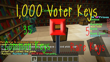 1000 Voter Keys, 35 Common Keys, And 5 Rare Keys [Mineverse ~ OP-Prison]