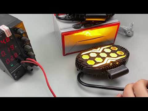 Фара LED кругла 15led chip 9-80V алюмінієвий корпус, кріплення, повітряний клапан, видео 1