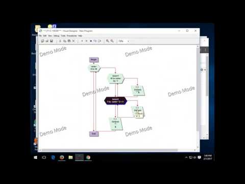 nested loop, print a triangle, VisualLogic, v1