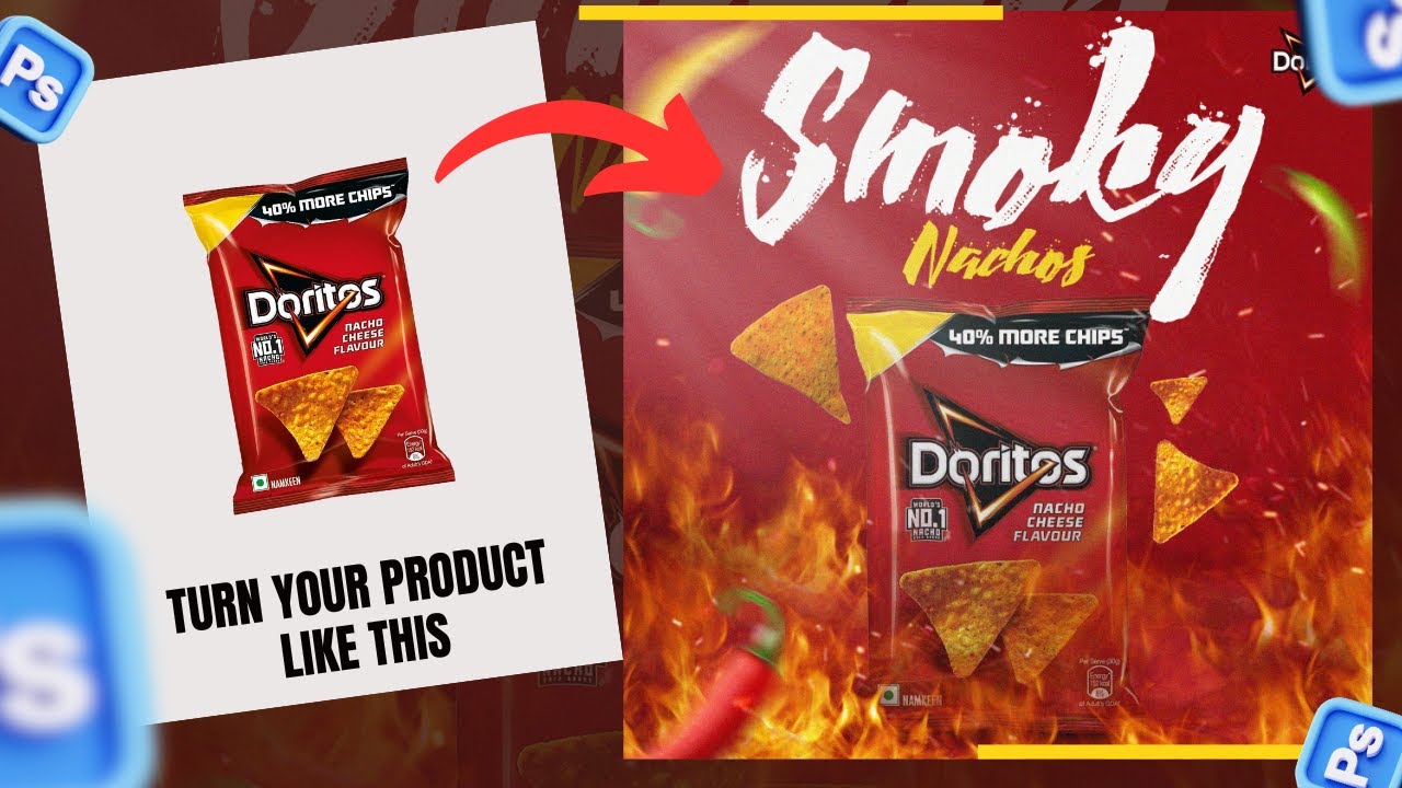 Doritos Product Manipulation Fire Environmen | Speed Art In Photoshop