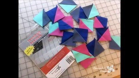 Half Square Triangles made with Seamingly Accurate Seam Guide