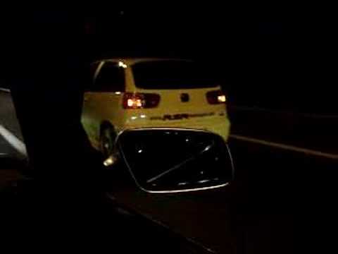 Ibiza cupra 1.8t - turbo upgrade, 300hp and chipped audi rs6 going at it from 60mph to around 120 mph ON CLOSED ROAD!