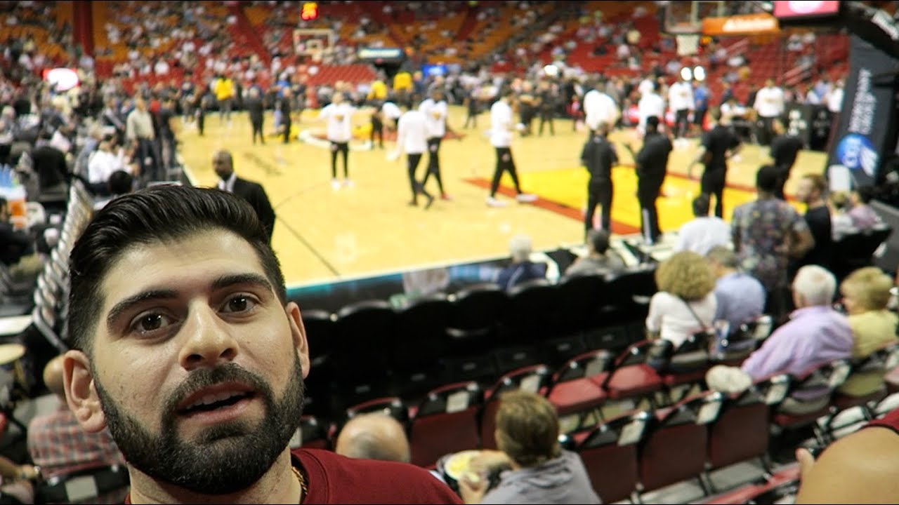 ALMOST COURTSIDE IN MIAMI!! - YouTube