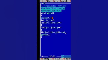 Hollow Star ⭐ right triangle Pattern in Turbo C++ Programming Language || Kanhaiya Kumar