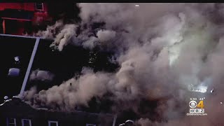 Firefighters Battle Blaze At Brookline Apartment Building