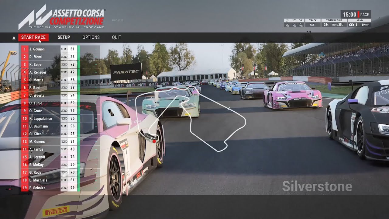 Silverstone Slipstream In The Audi R8 LMS EVO Assetto Corsa