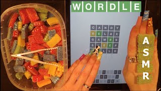 ASMR WORDLE & Gummy Candy Eating on iPad | Whispered Game Play screenshot 2