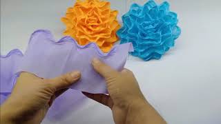 crea estás bellas flores de papel crepé técnica" V"