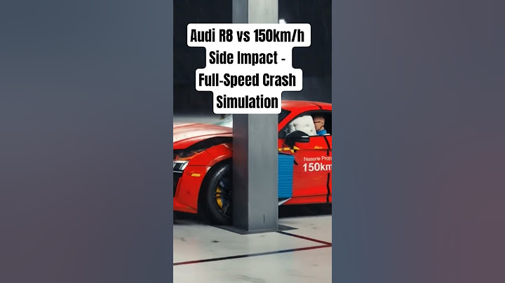 Audi R8 vs 150km/h Side Crash – What Happens Will Shock You ! #car #automotivecar #autoslowdown