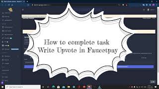 (( Doctor Faucet )) How to complete task Upvote in Faucetpay