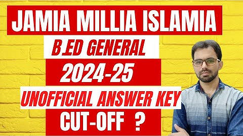 JMI B.Ed Answer key 2024_25