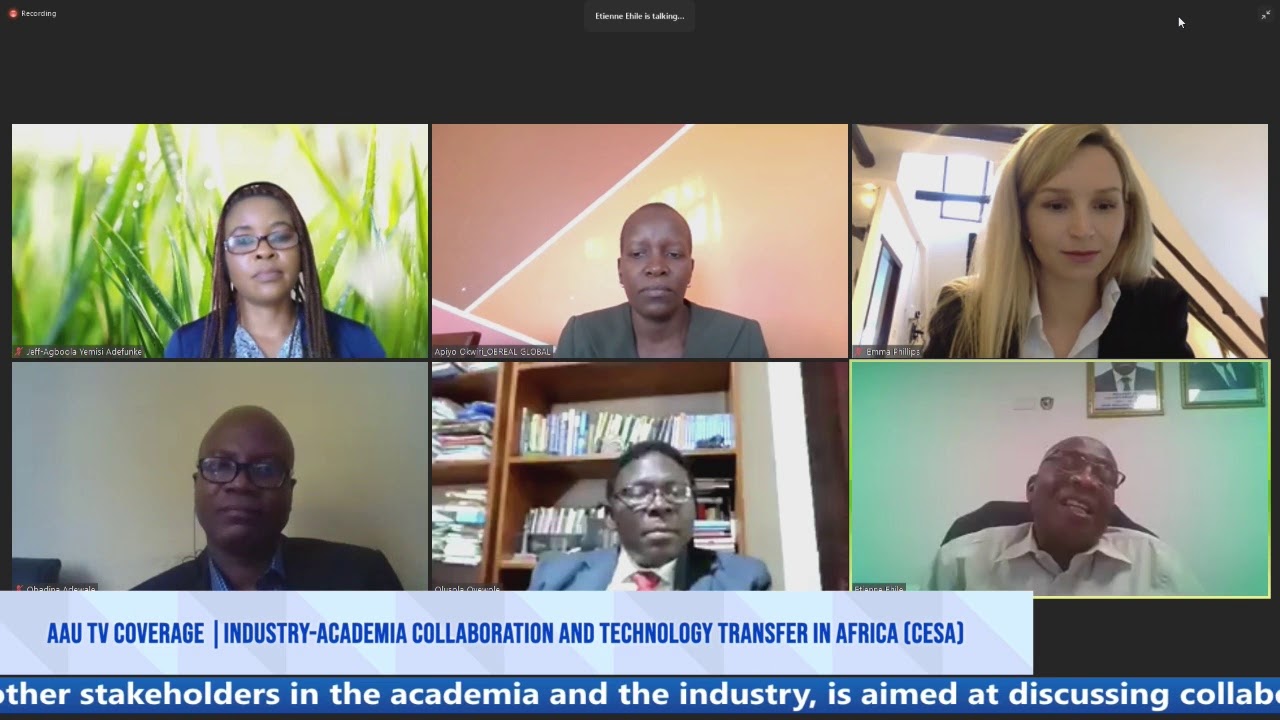 Still from AAU TV Coverage |Industry-Academia Collaboration and Technology Transfer in Africa (CESA)