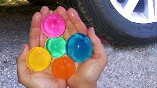 Crushing Crunchy &amp; Soft Things by Car! EXPERIMENT Car vs star ballons and orbeez