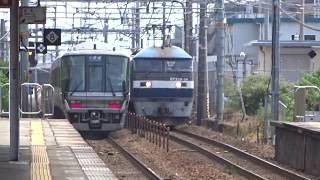 EF210-14牽引貨物列車　魚住駅通過