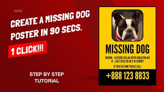 Famous Canva AI Magic Design - How To Create A Missing Dog Poster In 90 Seconds (No Design Skill Required) Net Worth