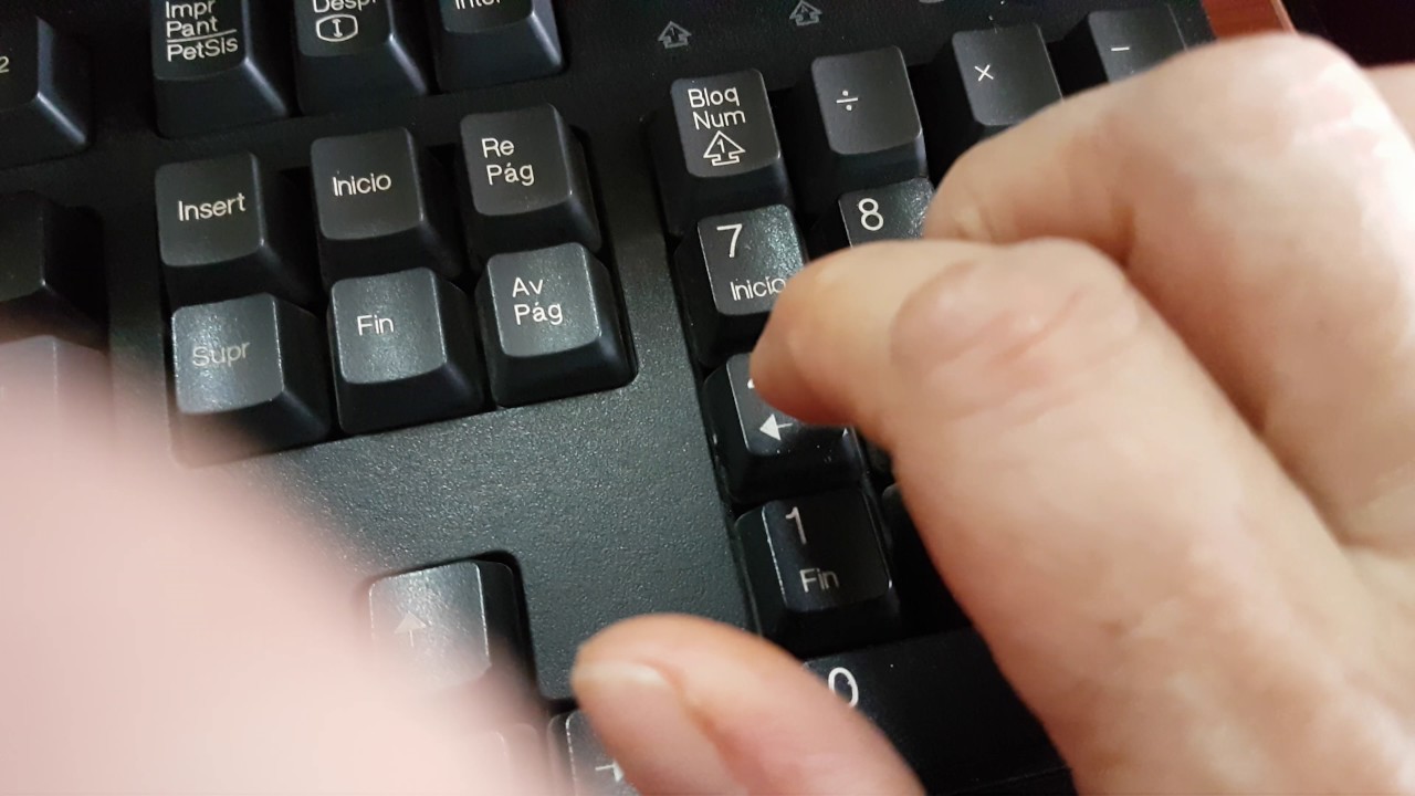 Digitación al tacto: calculadora del teclado.