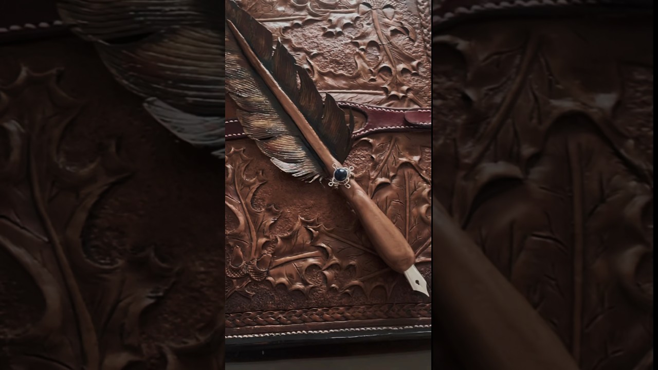 Making a Leather Feather Pen 