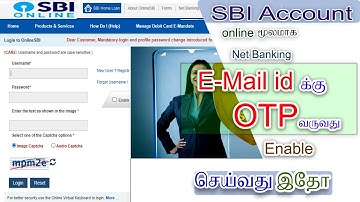 How to Receive OTP over Email in SBI Account |SBI OTP for Email and mobile number in tamil | sbi otp