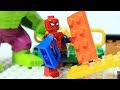 Spiderman Displays How to Brick Build a Playground DIY Animation
