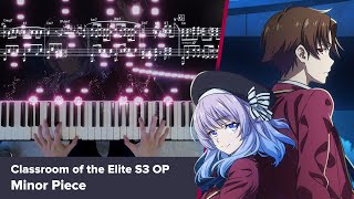 Classroom of the Elite Season 3 OP - "Minor Piece" - Piano Sheets & Visualizer / ZAQ