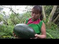 Cooking eggs in a giant watermelon | Survival Skills | Primitive life