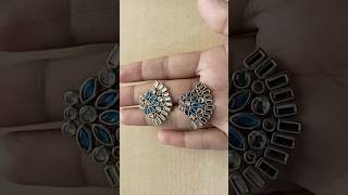 Crafting Stunning Blue Stone Earrings -  Click to watch Full Video