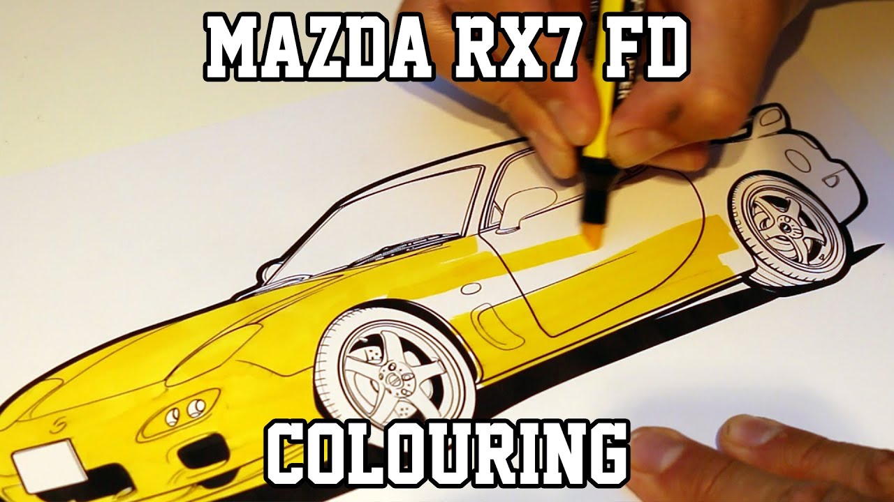 Mazda RX-7 FD Colouring - YouTube