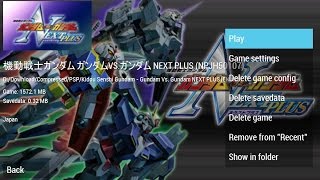 Gundam vs Gundam Next Plus: PPSSPP Setting