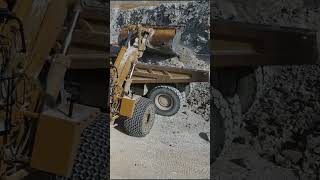 Aerial View Of Caterpillar 992K Wheel Loader Loading Cat 777F Dumpers - #Shorts