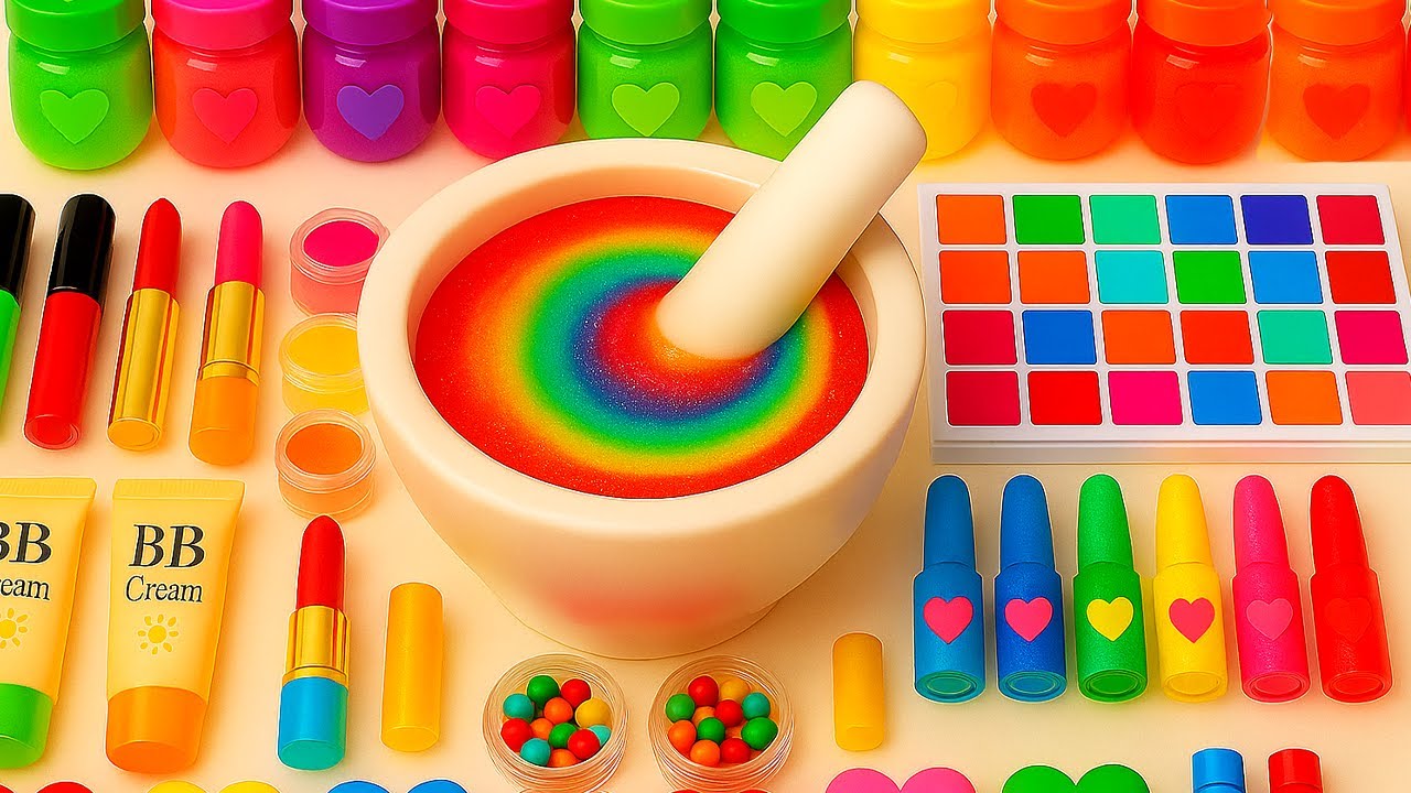 🔴LIVE| Satisfying Slime ASMR Video | DIY How To Make Rainbow Slime Mixing Glitters Makeup Squishy