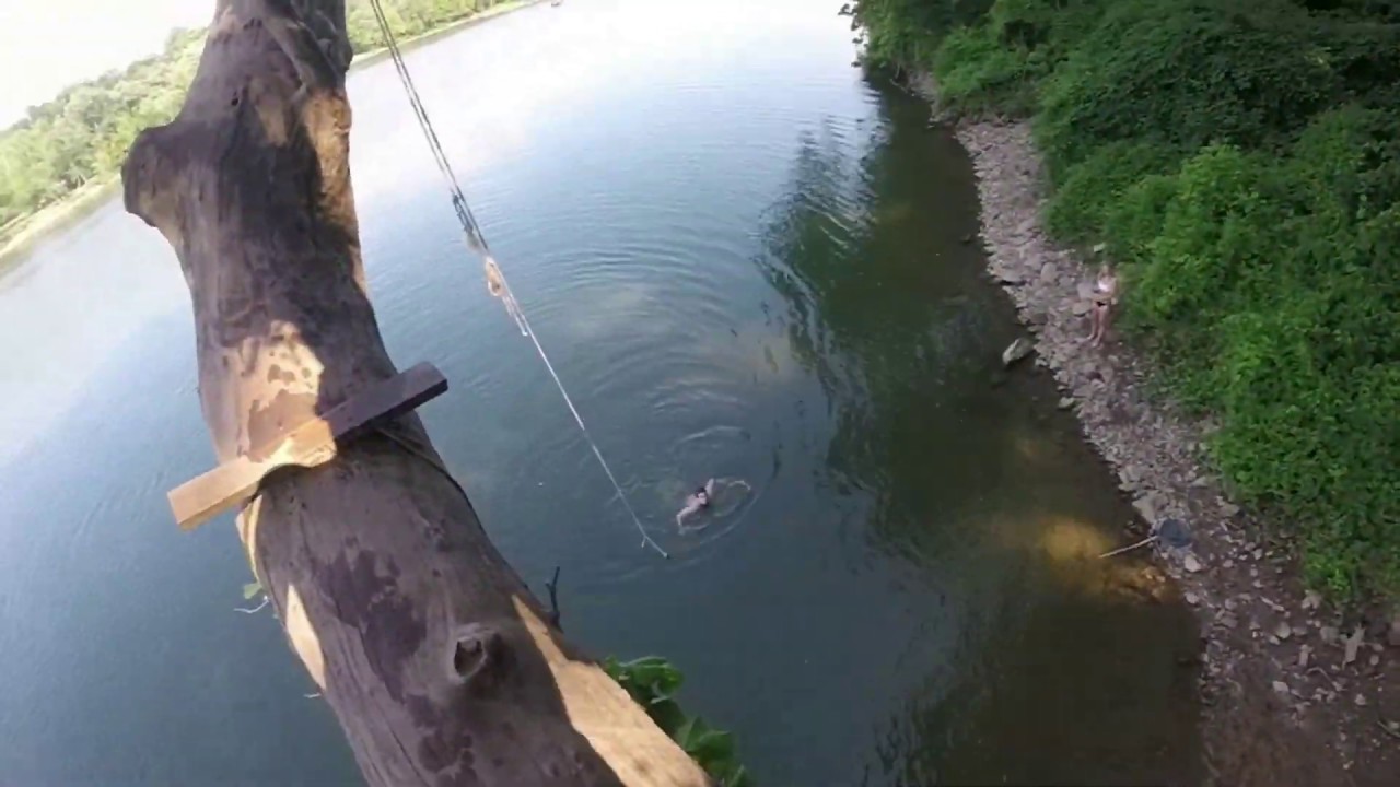 Potomac River RopeSwing [720 HD] - GoPro5 Session Rope Swing Rope-Swing 
