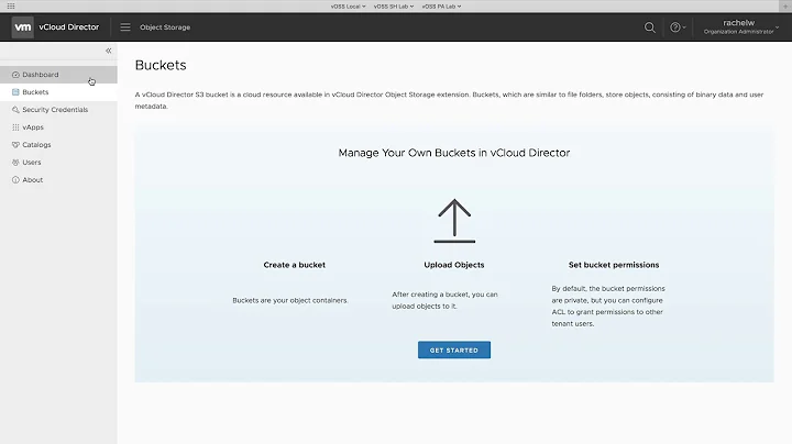 Tenant Management in vCloud Director Object Storage Extension