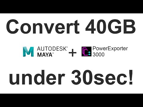 Autodesk Maya - PowerExporter3000 performing - Multithreaded!