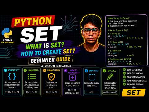 Set in Python Tutorial | What is Set? Create a Set | Python for Beginners