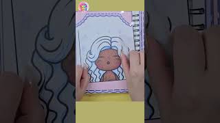 Toca boca Dice Coloring and Decorating Book #paperdiy #asmr