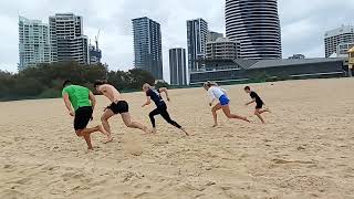 Aus Beach flags 2022 October - Kurrawa club training.