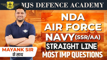 Straight Line | NDA Maths | Airforce (X/Y) Group / NAVY (SSR/AA) 2021 Maths
