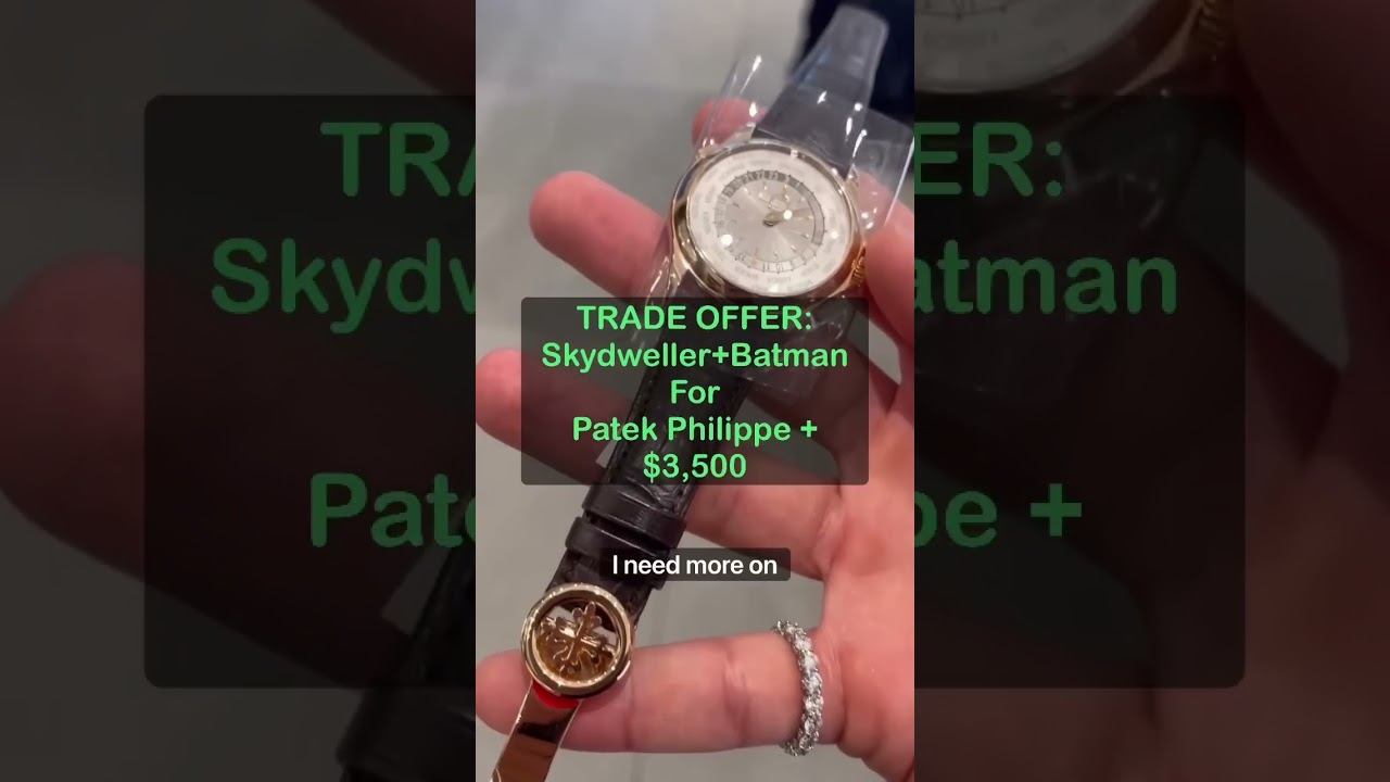 At the Miami watch show ; Traded in a Patek World timer for a Rolex Skydweller and Batman. #shorts