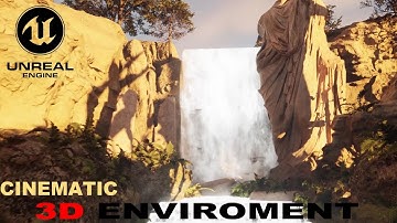 Cave Waterfall Unreal Engine 3D Enviroment Timelapse